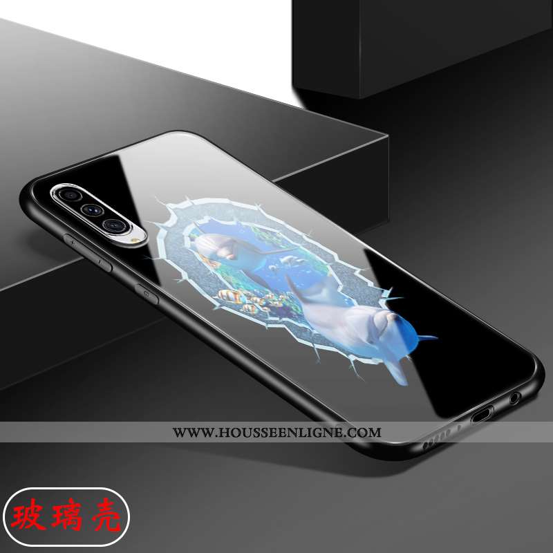 Housse Samsung Galaxy A70 Délavé En Daim Verre Antidérapant Simple Membrane Coque Étui Rose
