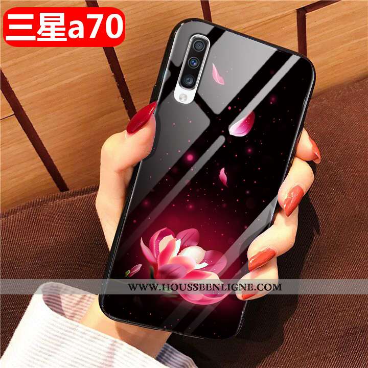 Housse Samsung Galaxy A70 Fluide Doux Silicone Noir Vent Mode Britanique Téléphone Portable