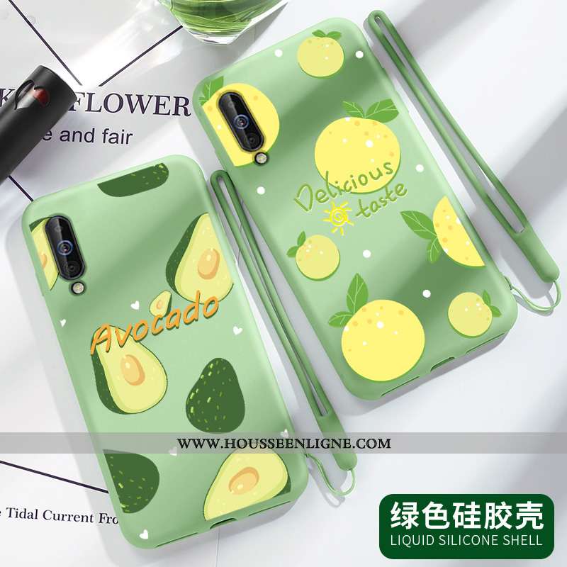 Housse Samsung Galaxy A70 Légère Silicone Vert Légères Petit Incassable Tout Compris Verte