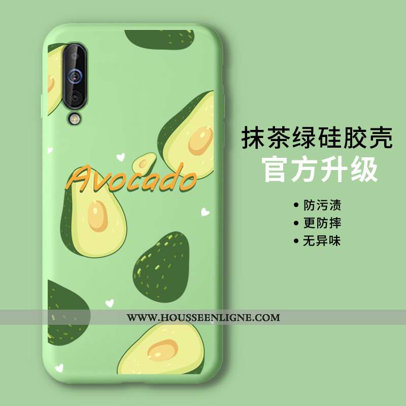 Housse Samsung Galaxy A70 Légère Silicone Vert Légères Petit Incassable Tout Compris Verte