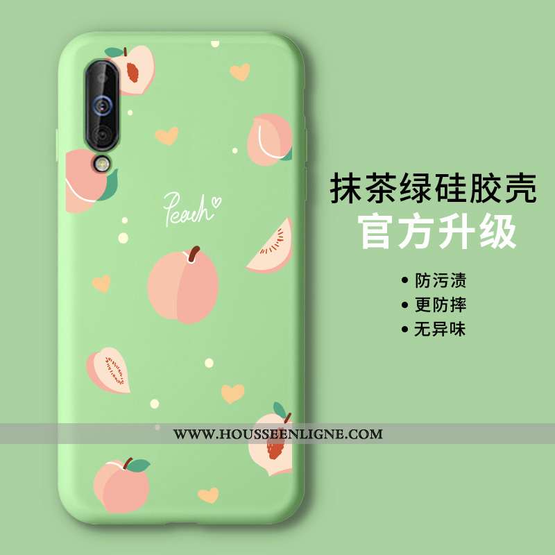 Housse Samsung Galaxy A70 Légère Silicone Vert Légères Petit Incassable Tout Compris Verte