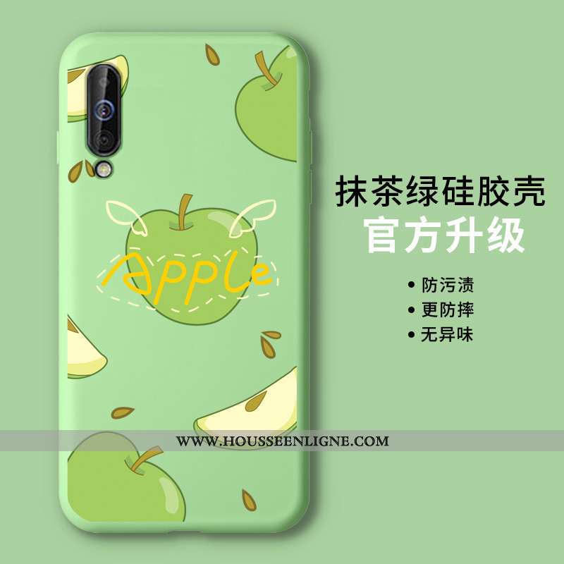Housse Samsung Galaxy A70 Légère Silicone Vert Légères Petit Incassable Tout Compris Verte