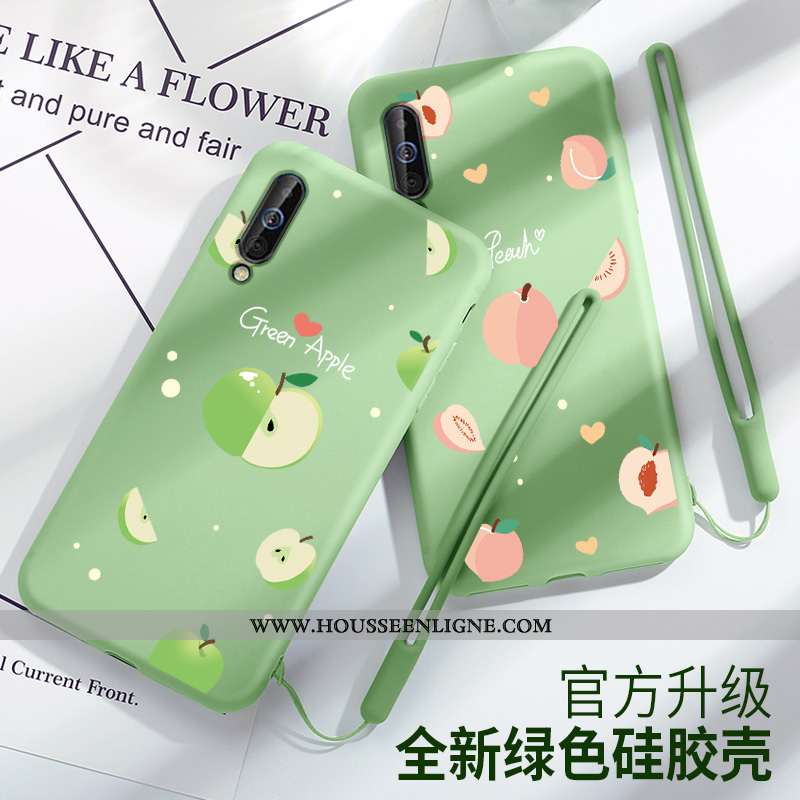 Housse Samsung Galaxy A70 Légère Silicone Vert Légères Petit Incassable Tout Compris Verte