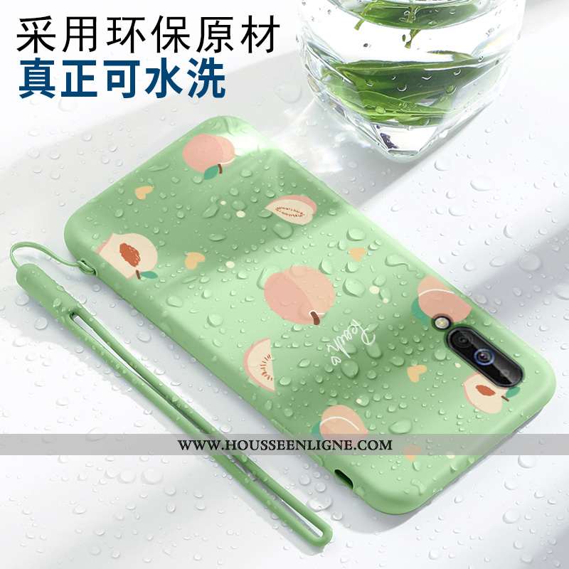 Housse Samsung Galaxy A70 Légère Silicone Vert Légères Petit Incassable Tout Compris Verte