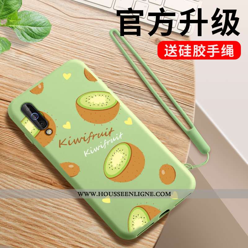 Housse Samsung Galaxy A70 Légère Silicone Vert Légères Petit Incassable Tout Compris Verte