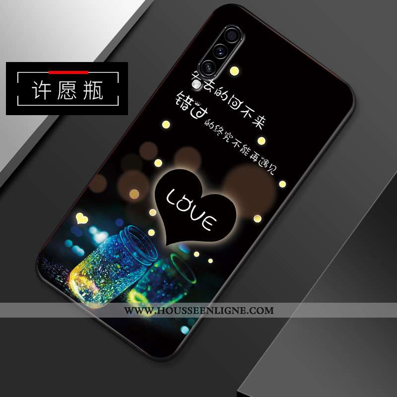 Housse Samsung Galaxy A70s Créatif Tendance Coque Délavé En Daim Étui Étoile Simple Bleu Foncé