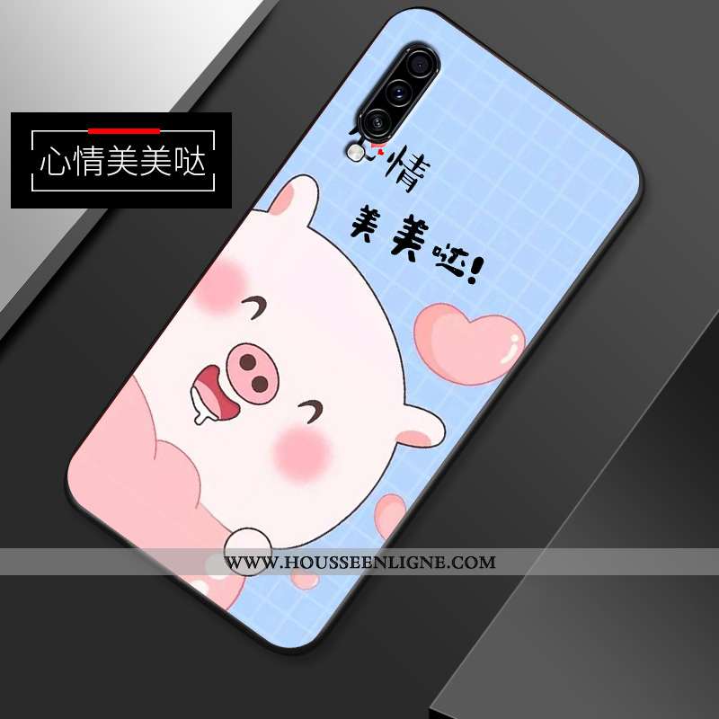 Housse Samsung Galaxy A70s Délavé En Daim Personnalité Jaune Dessin Animé Fluide Doux Net Rouge Étui