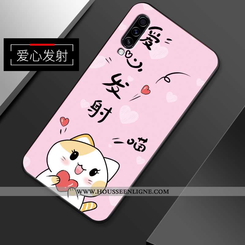 Housse Samsung Galaxy A70s Délavé En Daim Personnalité Jaune Dessin Animé Fluide Doux Net Rouge Étui