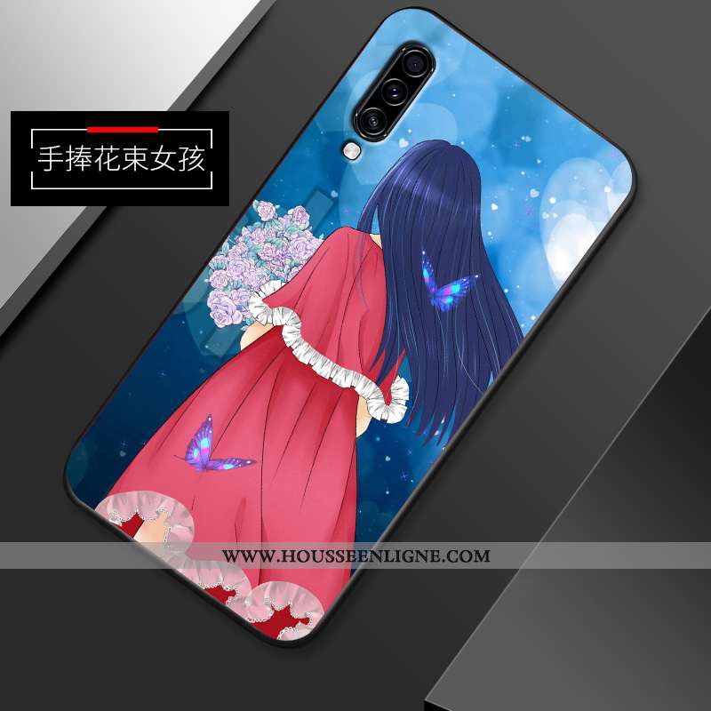 Housse Samsung Galaxy A70s Délavé En Daim Personnalité Jaune Dessin Animé Fluide Doux Net Rouge Étui