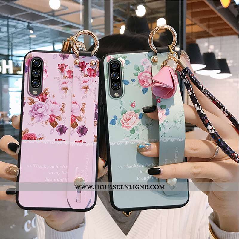 Housse Samsung Galaxy A70s Fluide Doux Silicone Amoureux Protection Légères Tendance Délavé En Daim 