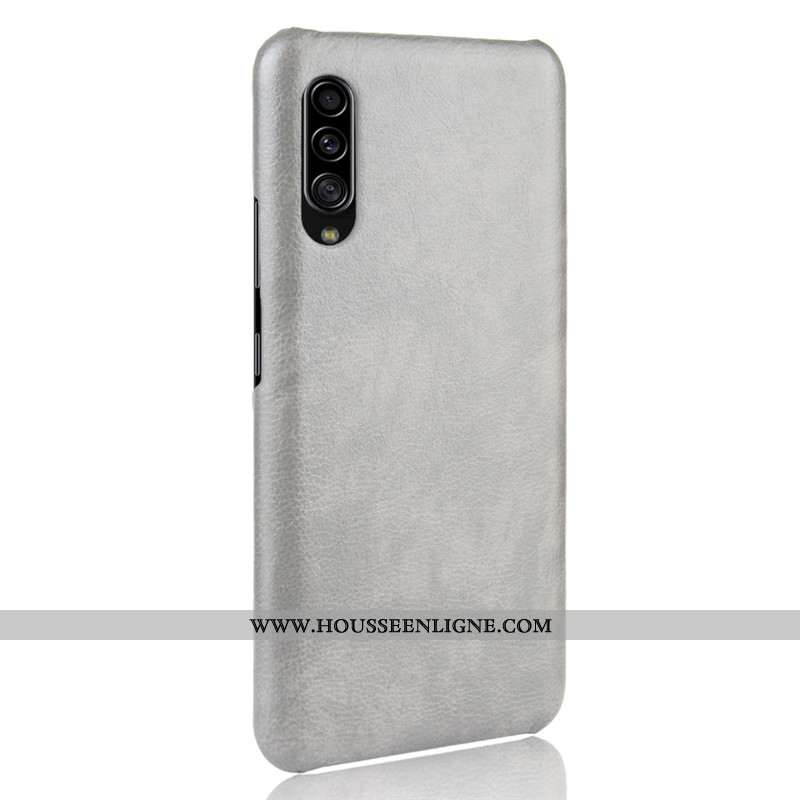 Housse Samsung Galaxy A70s Modèle Fleurie Protection Difficile Litchi Cuir Coque Qualité Bleu