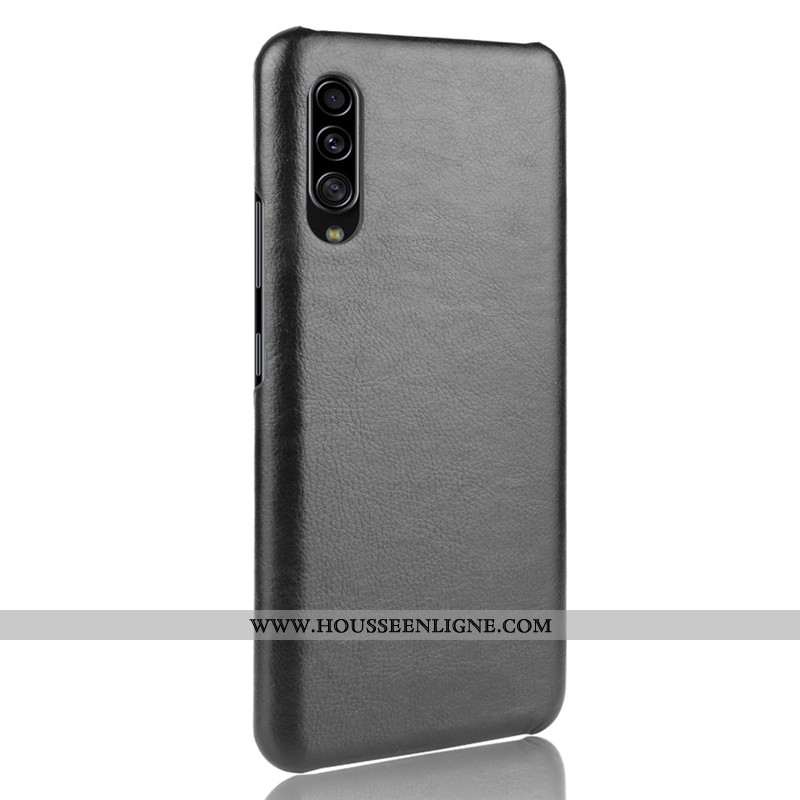 Housse Samsung Galaxy A70s Modèle Fleurie Protection Difficile Litchi Cuir Coque Qualité Bleu