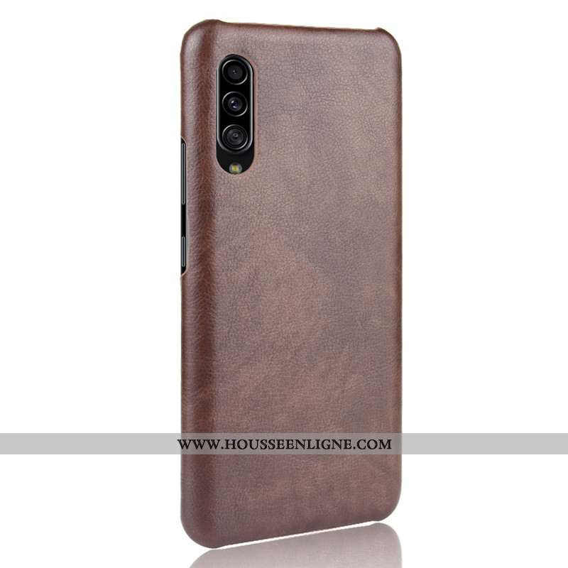 Housse Samsung Galaxy A70s Modèle Fleurie Protection Difficile Litchi Cuir Coque Qualité Bleu