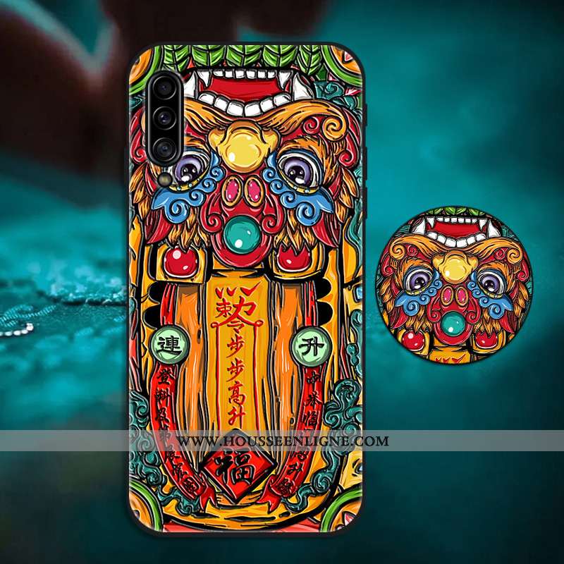 Housse Samsung Galaxy A70s Personnalité Créatif Silicone Tendance Coque Téléphone Portable Support R