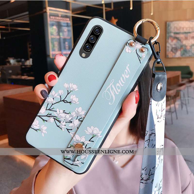 Housse Samsung Galaxy A70s Protection Ornements Suspendus Téléphone Portable Frais Bleu Étoile Tenda