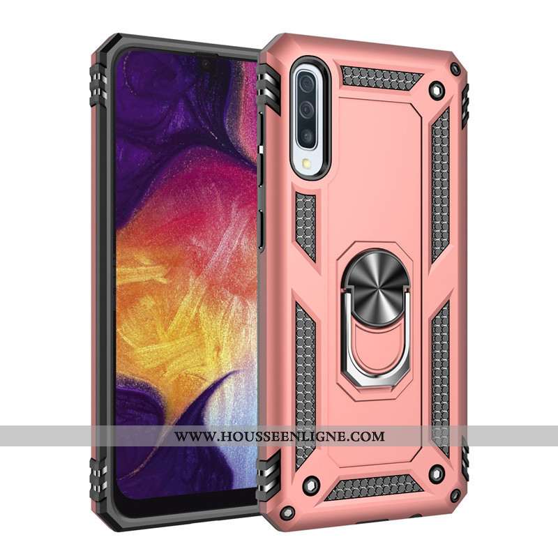 Housse Samsung Galaxy A70s Tendance Fluide Doux Rose Incassable Anneau Tout Compris Une Agrafe