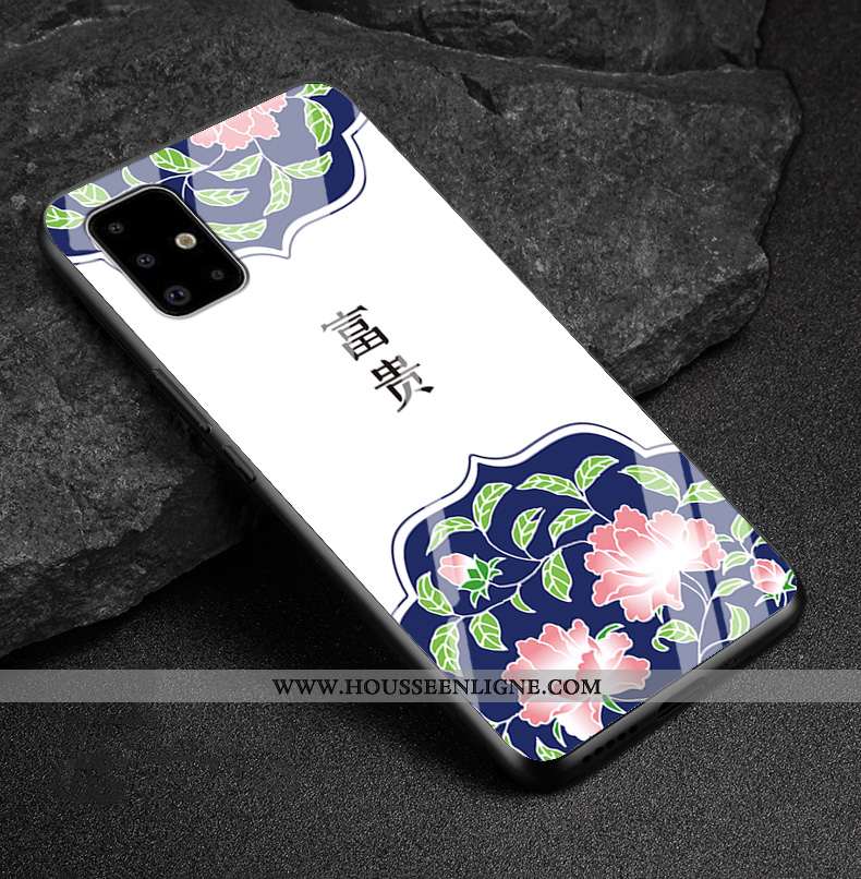 Housse Samsung Galaxy A71 Créatif Tendance Nouveau Verre Richesse Blanc Étui Blanche