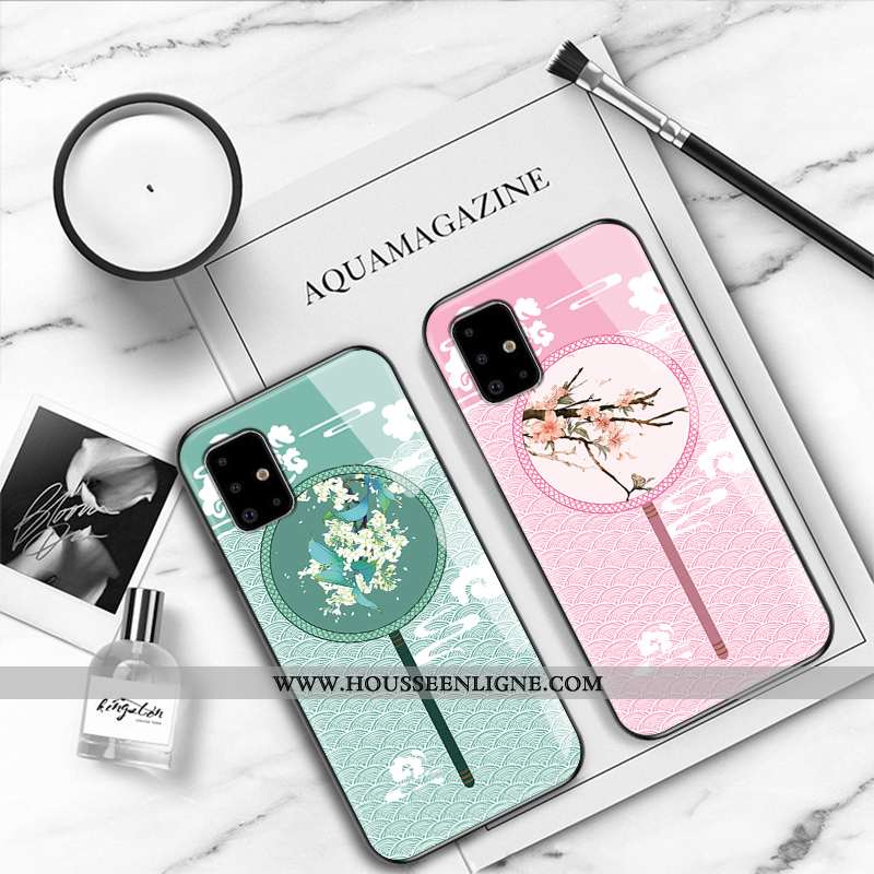 Housse Samsung Galaxy A71 Créatif Tendance Nouveau Verre Richesse Blanc Étui Blanche