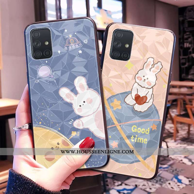 Housse Samsung Galaxy A71 Modèle Fleurie Dessin Animé Coque Petit Étoile Frais Personnalisé Jaune