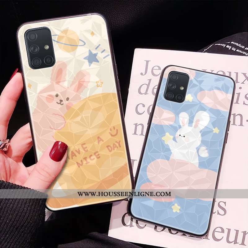 Housse Samsung Galaxy A71 Modèle Fleurie Dessin Animé Coque Petit Étoile Frais Personnalisé Jaune