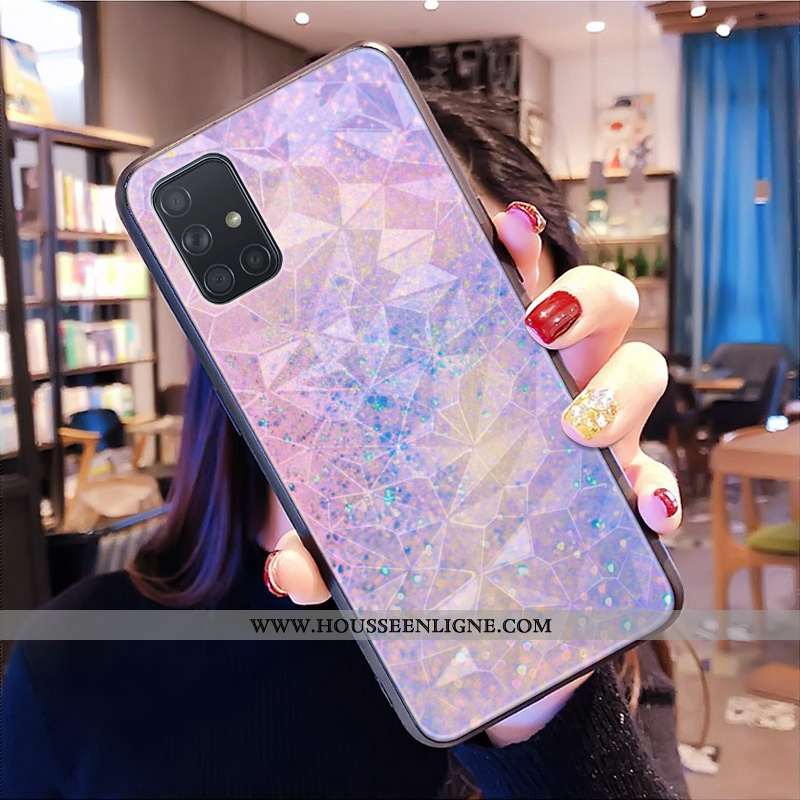 Housse Samsung Galaxy A71 Modèle Fleurie Fluide Doux Modèle Protection Incassable Étui Personnalisé 