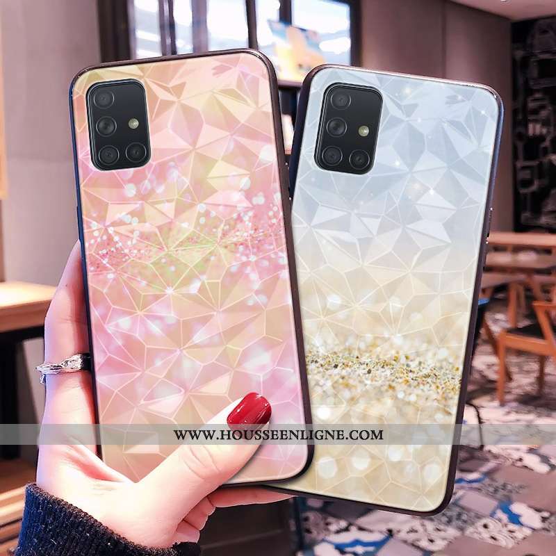 Housse Samsung Galaxy A71 Modèle Fleurie Fluide Doux Modèle Protection Incassable Étui Personnalisé 
