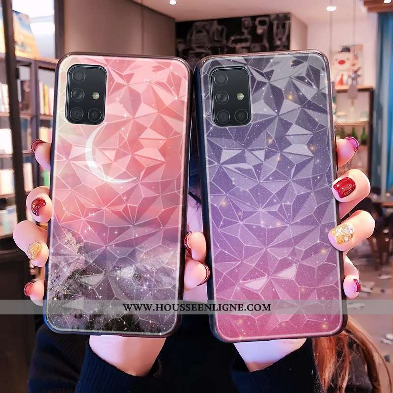 Housse Samsung Galaxy A71 Modèle Fleurie Fluide Doux Modèle Protection Incassable Étui Personnalisé 