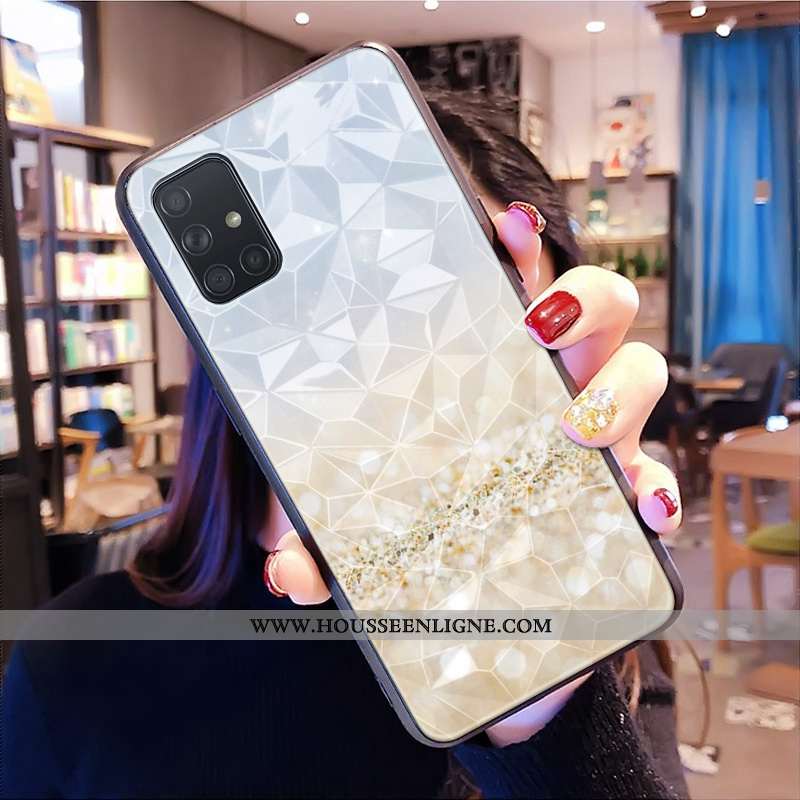 Housse Samsung Galaxy A71 Modèle Fleurie Fluide Doux Modèle Protection Incassable Étui Personnalisé 