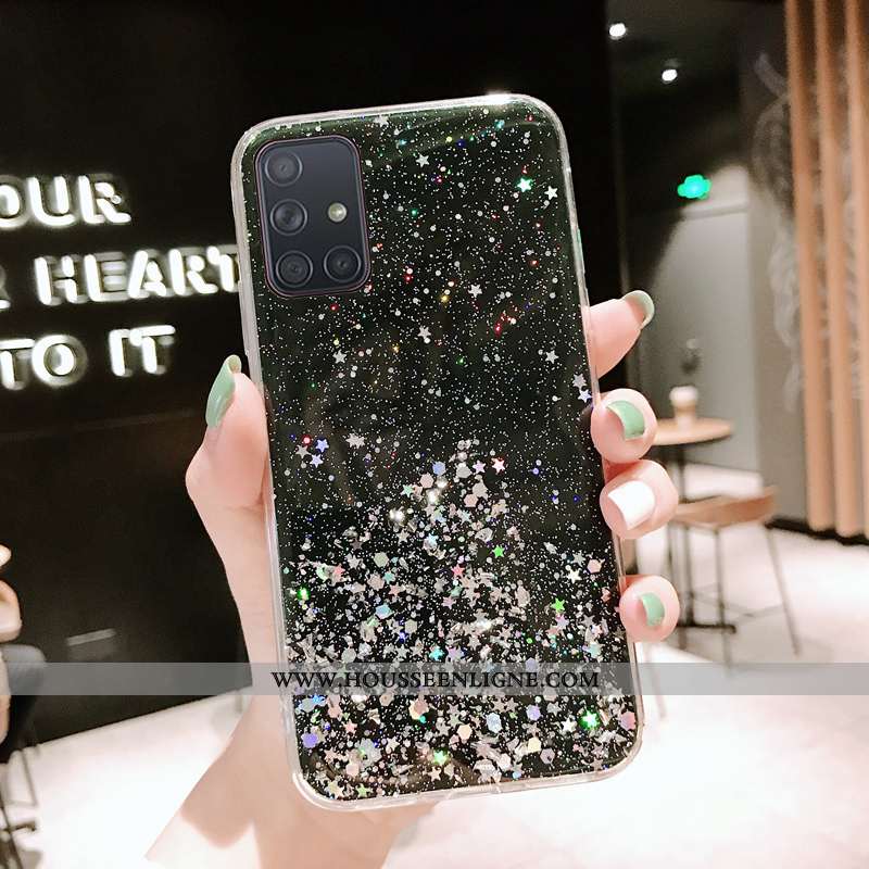 Housse Samsung Galaxy A71 Protection Dessin Animé Incassable Rose Étui Étoile Téléphone Portable