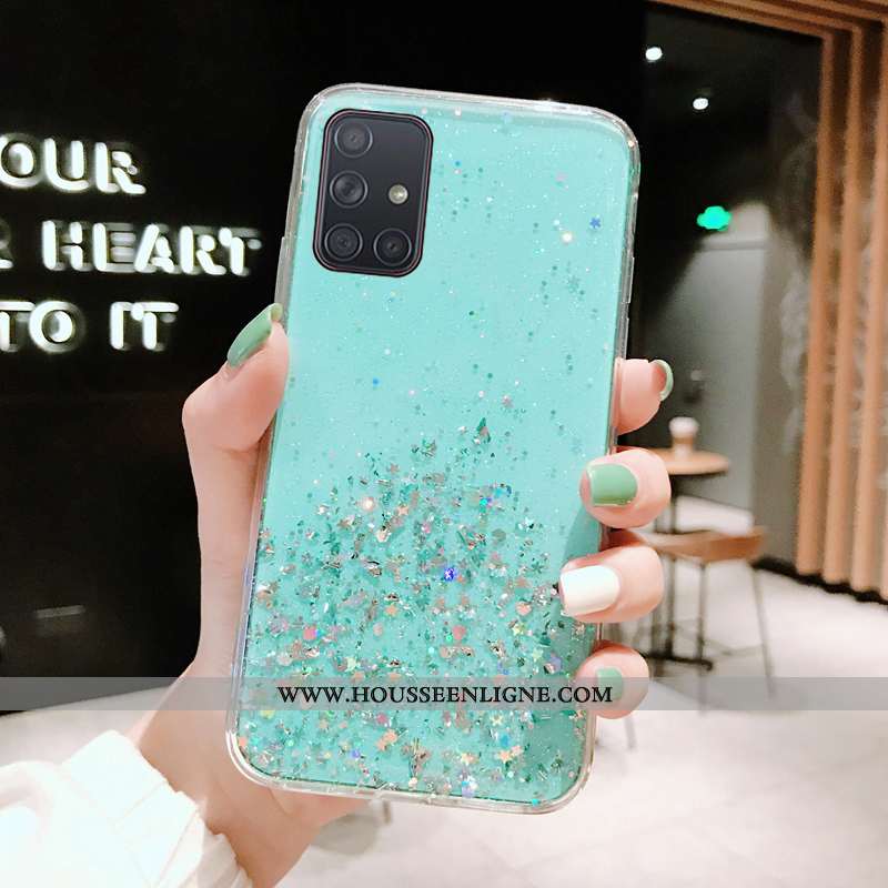 Housse Samsung Galaxy A71 Protection Dessin Animé Incassable Rose Étui Étoile Téléphone Portable