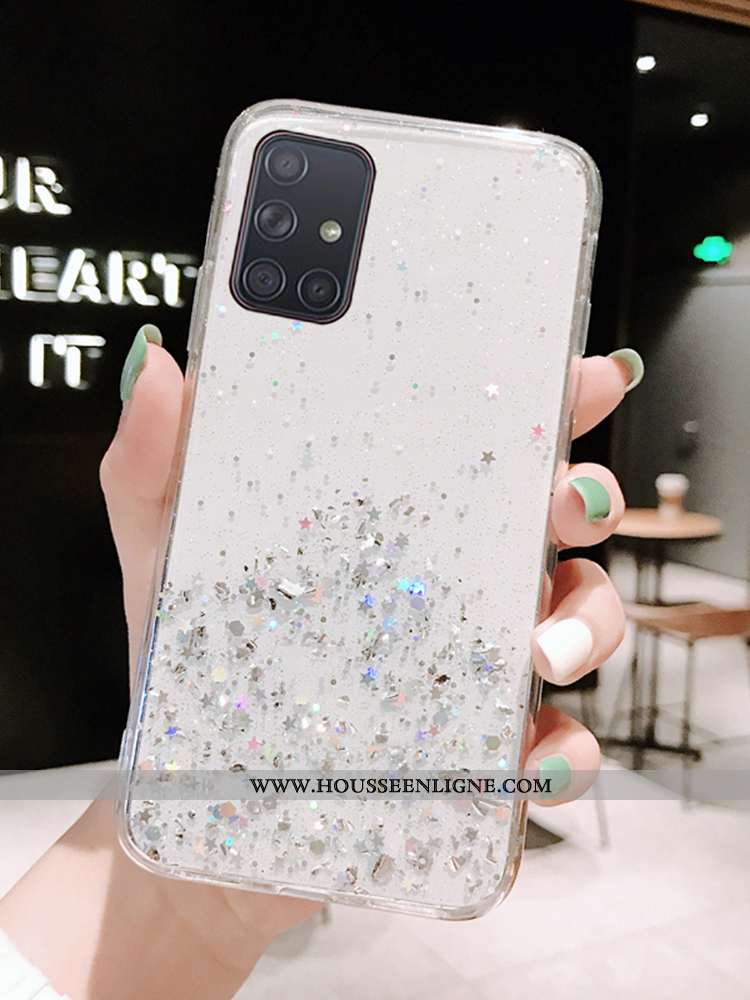 Housse Samsung Galaxy A71 Protection Dessin Animé Incassable Rose Étui Étoile Téléphone Portable