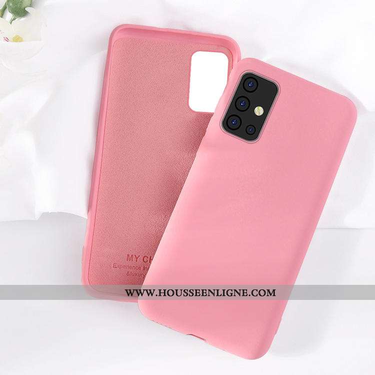 Housse Samsung Galaxy A71 Protection Fluide Doux Étoile Nouveau Coque Simple Membrane Bleu Foncé