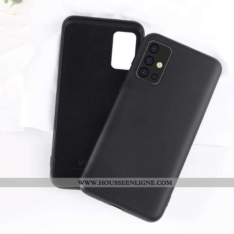 Housse Samsung Galaxy A71 Protection Fluide Doux Étoile Nouveau Coque Simple Membrane Bleu Foncé