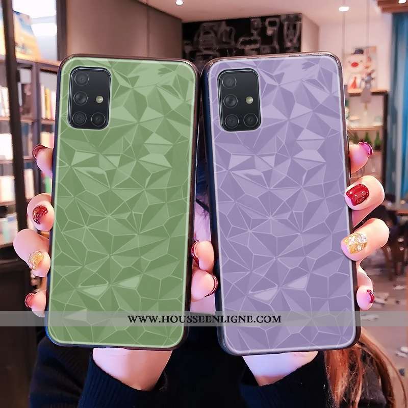 Housse Samsung Galaxy A71 Protection Personnalité Simple Tout Compris Coque Étui Personnalisé Verte