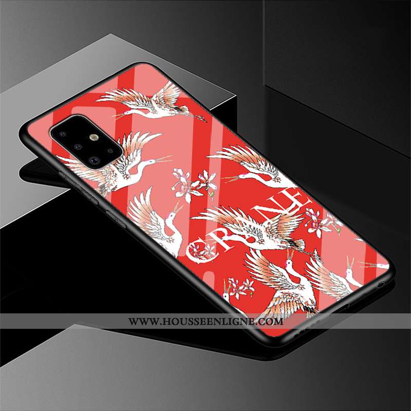 Housse Samsung Galaxy A71 Verre Protection Incassable Étoile Vent Miroir Noir