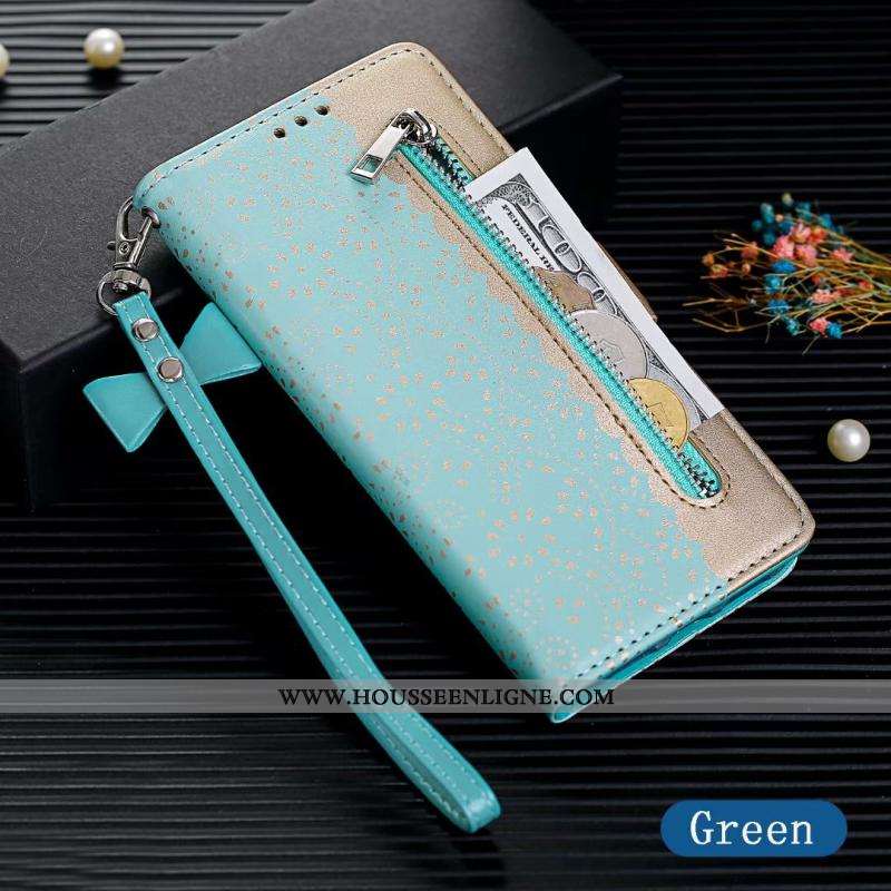 Housse Samsung Galaxy A80 Cuir Modèle Fleurie Étui Fluide Doux Violet Dentelle