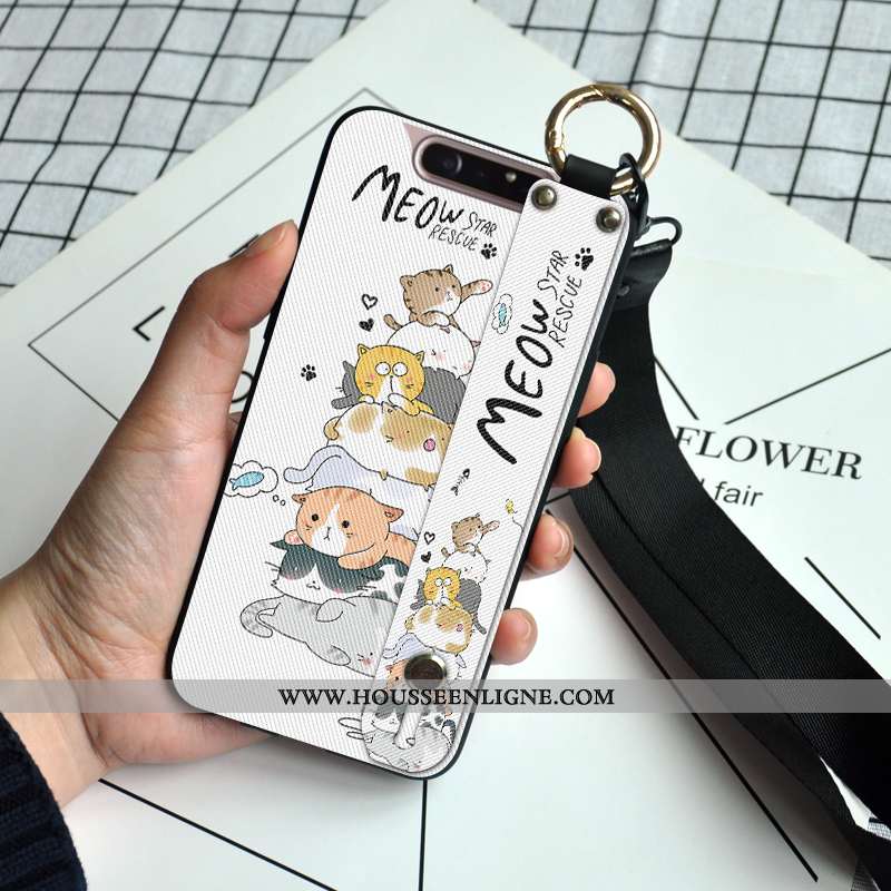 Housse Samsung Galaxy A80 Dessin Animé Tendance Support Incassable Protection Étoile Frais Blanche