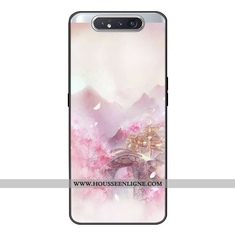 Housse Samsung Galaxy A80 Personnalité Tendance Fluide Doux Étui Personnalisé Tout Compris Coque Ros