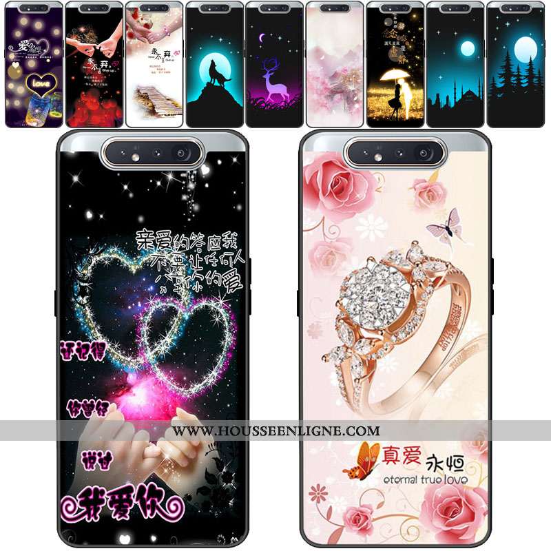 Housse Samsung Galaxy A80 Personnalité Tendance Fluide Doux Étui Personnalisé Tout Compris Coque Ros