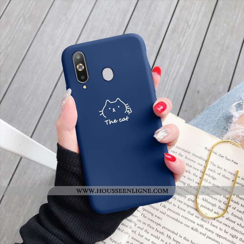 Housse Samsung Galaxy A8s Créatif Dessin Animé Art Coque Bleu Net Rouge Téléphone Portable