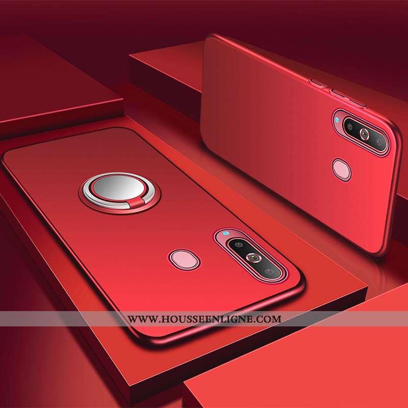 Housse Samsung Galaxy A8s Créatif Protection Étui Délavé En Daim Téléphone Portable Bleu Coque