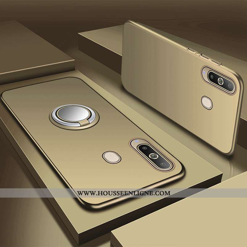 Housse Samsung Galaxy A8s Créatif Protection Étui Délavé En Daim Téléphone Portable Bleu Coque