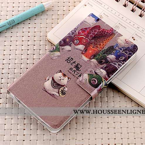 Housse Samsung Galaxy A8s Cuir Fluide Doux Violet Incassable Coque Étoile Protection