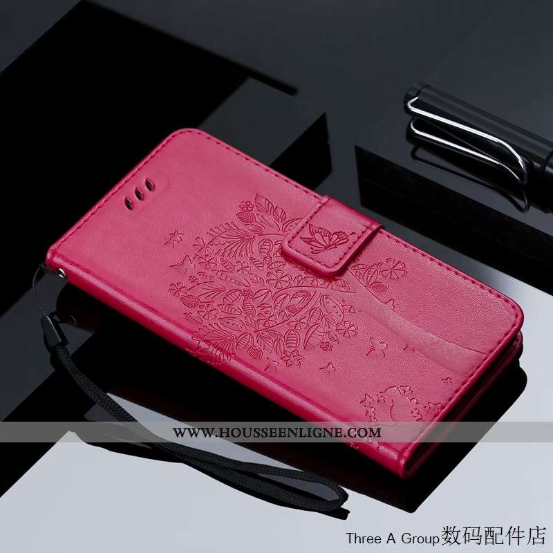Housse Samsung Galaxy A8s Cuir Fluide Doux Étoile Étui Protection Coque Incassable Rose