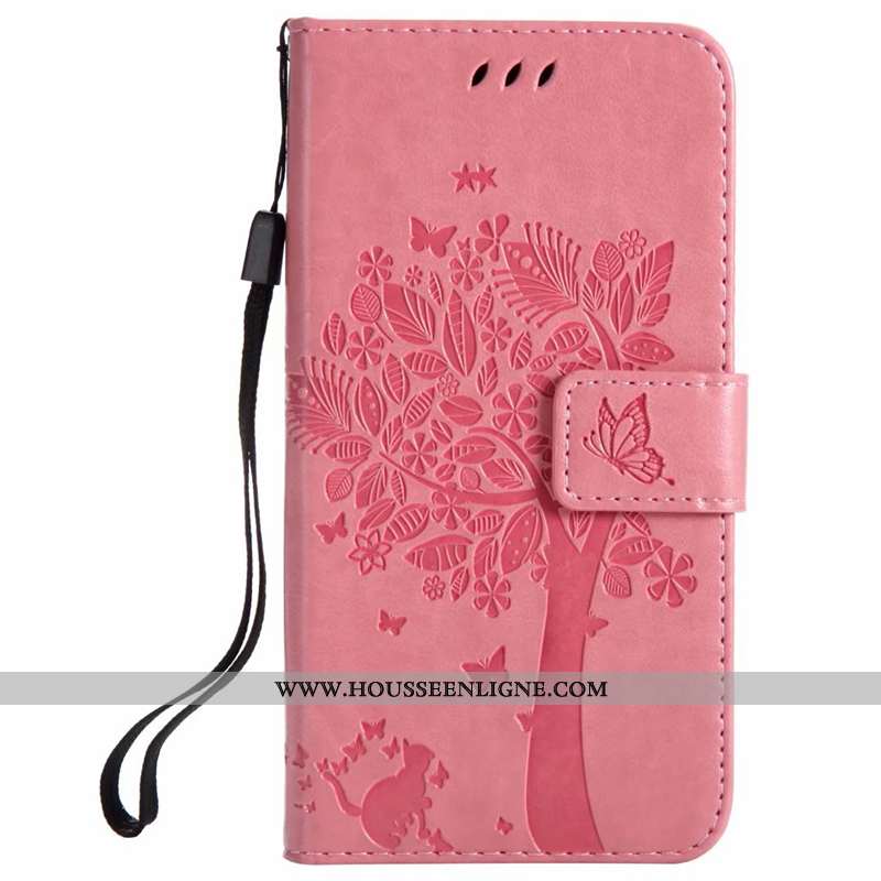 Housse Samsung Galaxy A8s Cuir Fluide Doux Étoile Étui Protection Coque Incassable Rose
