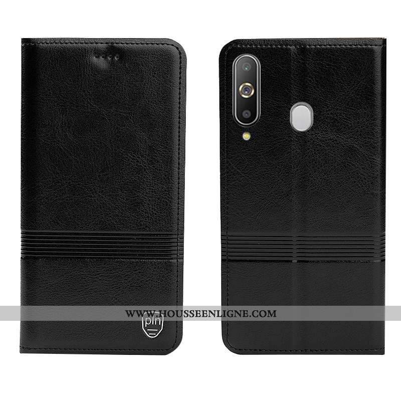 Housse Samsung Galaxy A8s Cuir Véritable Cuir Étoile 2020 Protection Incassable Tout Compris Marron