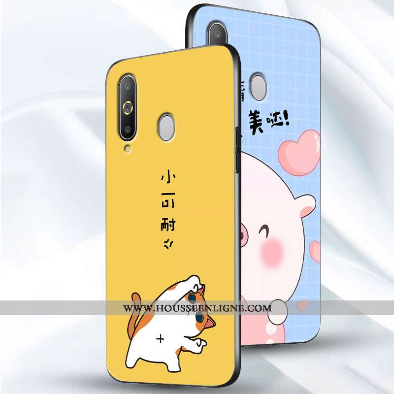 Housse Samsung Galaxy A8s Délavé En Daim Personnalité Dessin Animé Tendance Créatif Ultra Coque Jaun