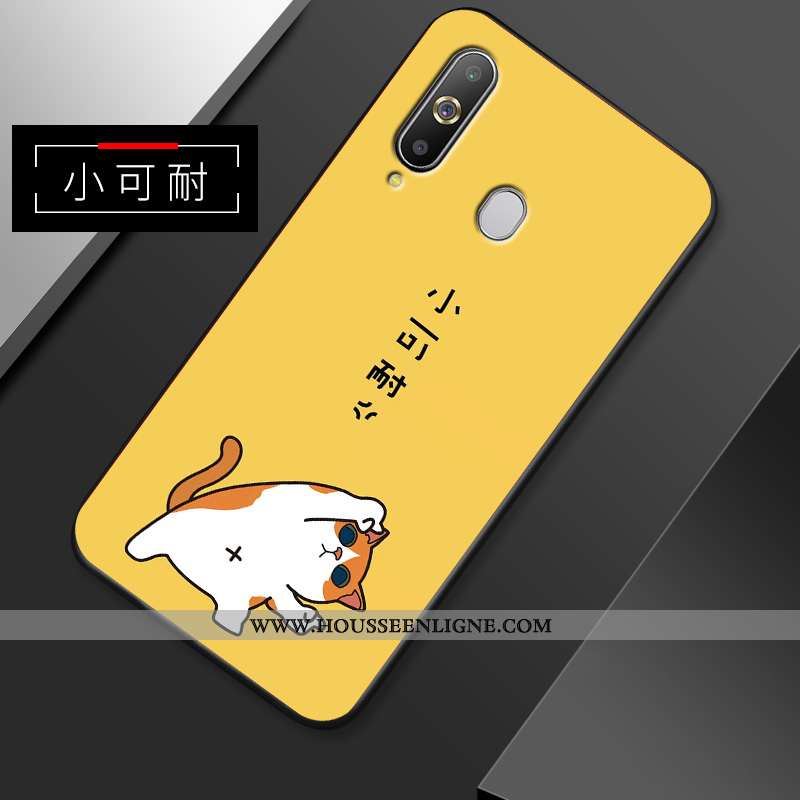 Housse Samsung Galaxy A8s Délavé En Daim Personnalité Dessin Animé Tendance Créatif Ultra Coque Jaun