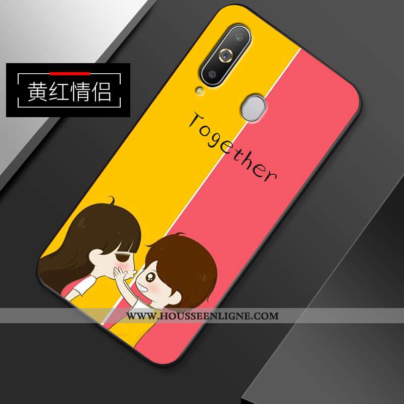 Housse Samsung Galaxy A8s Délavé En Daim Personnalité Dessin Animé Tendance Créatif Ultra Coque Jaun