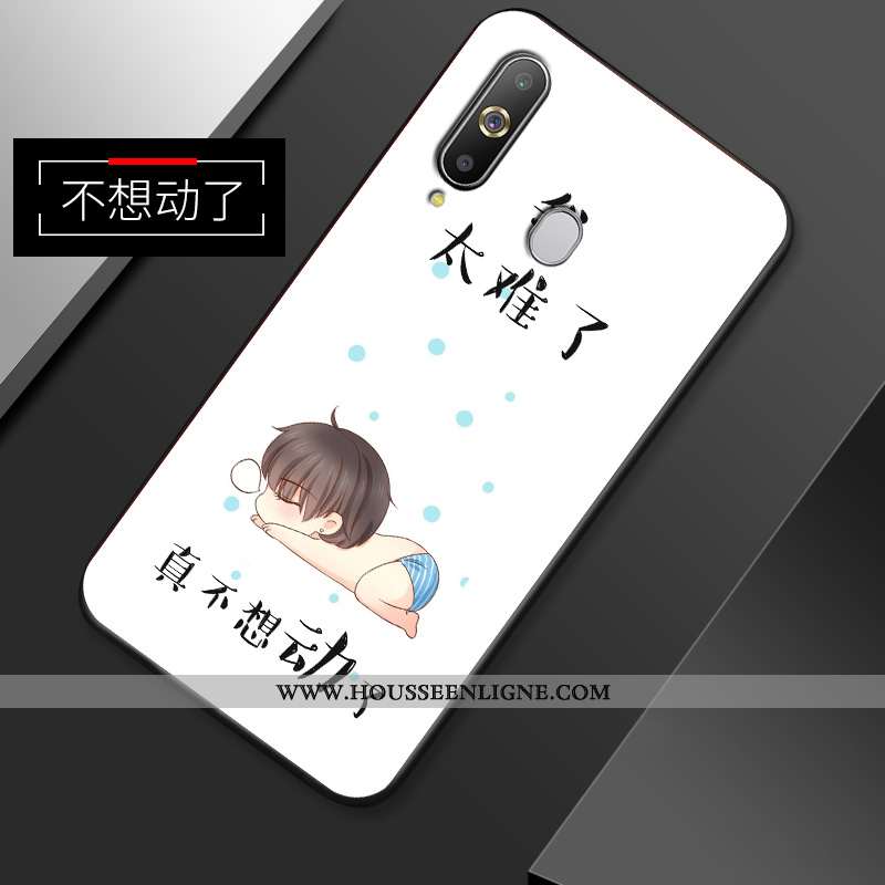 Housse Samsung Galaxy A8s Délavé En Daim Personnalité Dessin Animé Tendance Créatif Ultra Coque Jaun